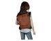 Women's Antique Crazy Horse Cowhide Shoulder Bag Mini Genuine Leather Backpack Bag